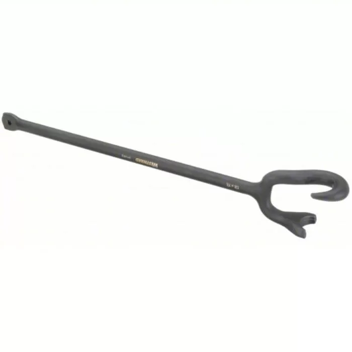 Claw Valve Wheel Wrench, 1 3/8 inch_1 1/2 inch Head Size, 21 1/4 inch Overall Length, Alloy Steel