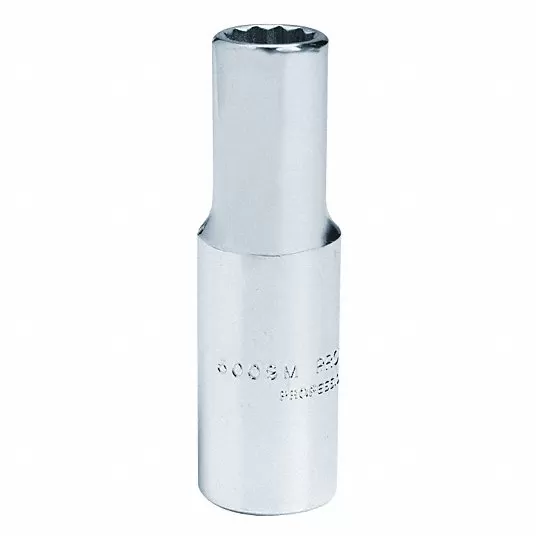 Socket, 3/8 inch Drive Size, 15 mm Socket Size, 12-Point, Alloy Steel, Deep, Chrome Finish