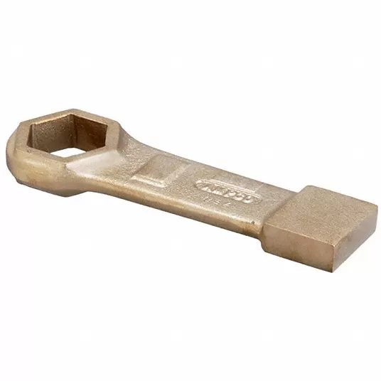 Striking Wrench, Aluminum, Bronze, Natural, Head Size 1 7/16 in, Overall Length 7 in, 0 °