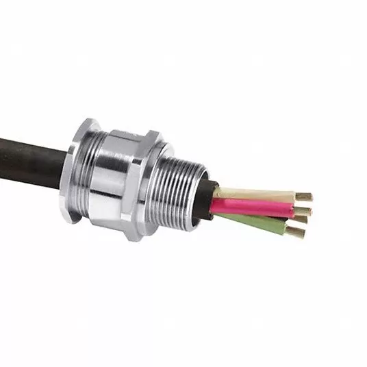 Enhanced Rating Cord Connector, Brass, 1 1/2 in MNPT, 1.22 in to 1.50 in, Silver