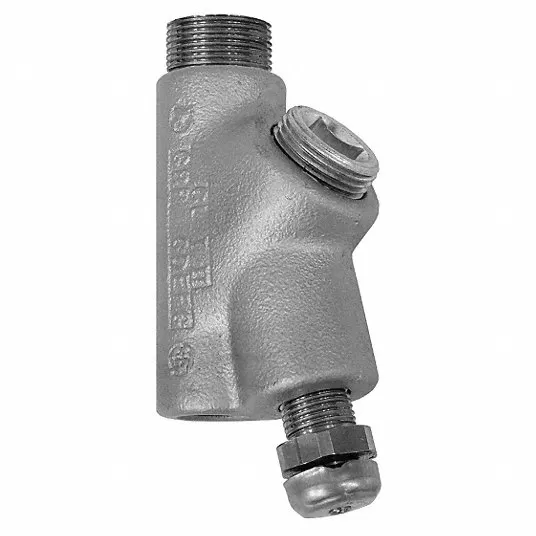 Fill, Sealing Fitting, 4 5/16 in 25%, 1 in FNPT x 1 in MNPT Ends, Grayloy Iron