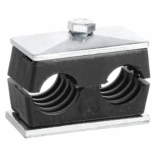 PIPE SYSTEMS, Tube Clamp Kit, Weld Plate, Zinc-Plated