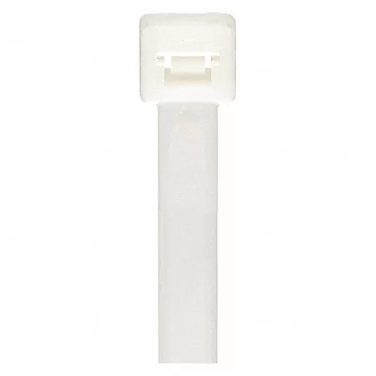 Cable Tie, Standard, Actual Length 7 in, Color White, PK 100