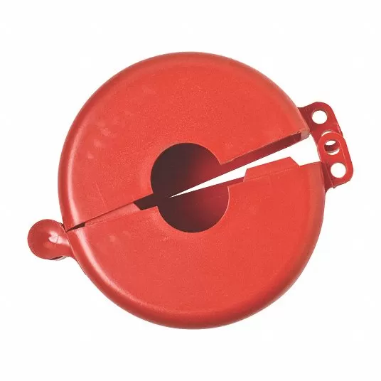 Gate Valve Lockout, Plastic, Red, 2-1/2 in to 5 in