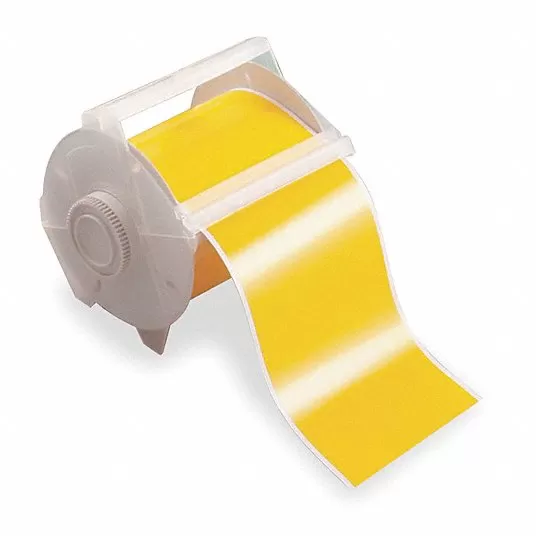 Label Tape Cartridge, Label Type Indoor/Outdoor, Yellow