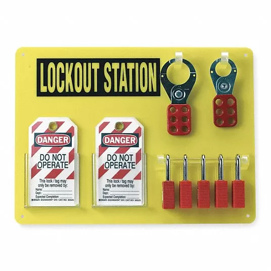Lockout Station, Filled, General Lockout/Tagout, 11 1/2 in x 15 1/2 in