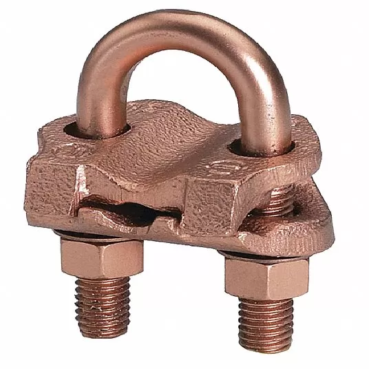 Grounding Connector, 5 to 2/0 AWG STR/4 to 3/0 AWG SOL Grounding Wire Size, Copper, Mechanical