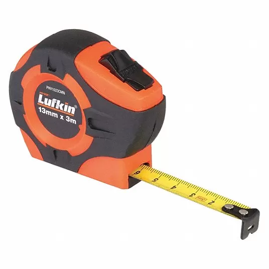 Tape Measure, 10 ft Blade Lg, 13 mm Blade Wd, mm, Closed, Steel