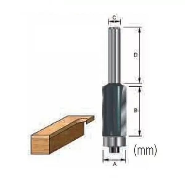 Flush Trim Router Bit, 8 X 12.7mm