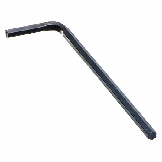 Hex Key, Tip Size 17 mm, Long Arm Length 6 9/64 in, Short Arm Length 2 27/64 in, Black Oxide