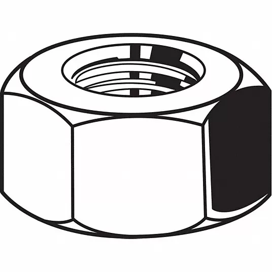Hex Nut - Heavy, 1-1/4"-8, Black Oxide Finish, Grade 2H Steel, Right Hand, ASTM A194, PK30