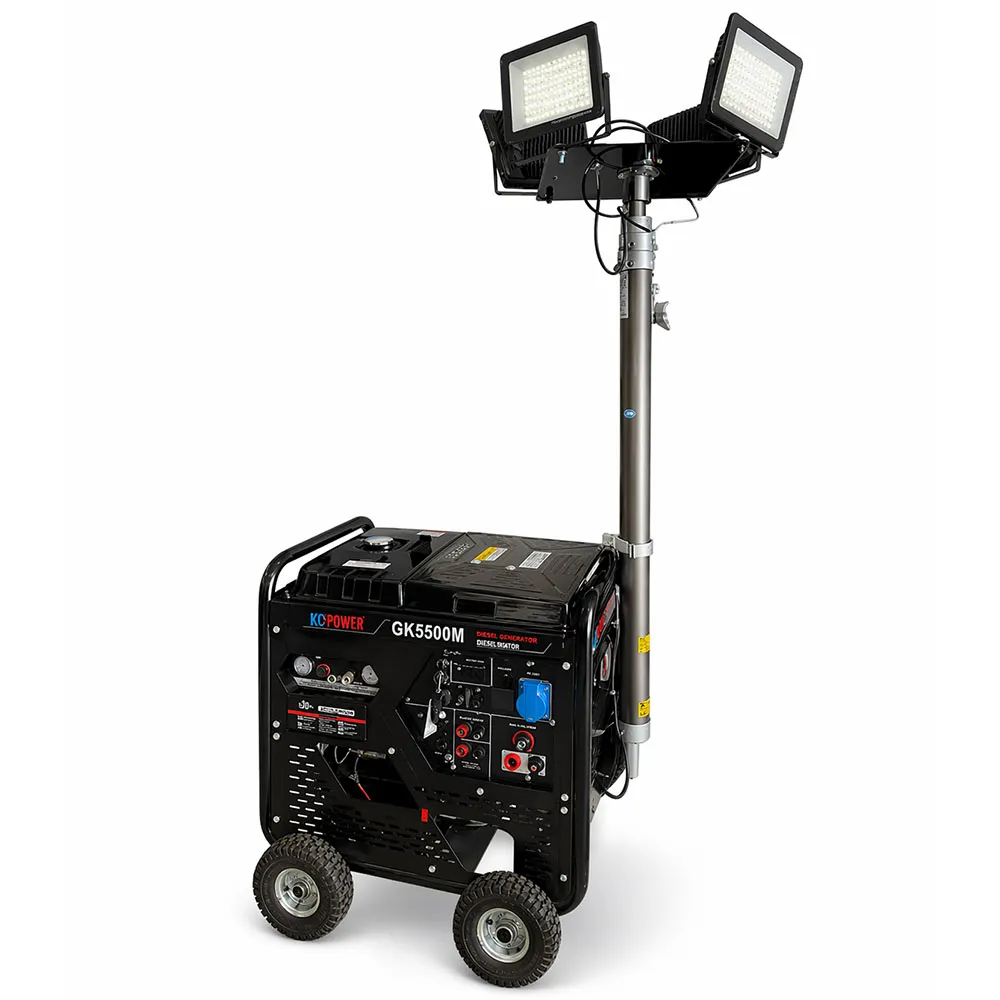 Multi-Function Portable Gasoline Generator 4-in-1, With Tower Light, Welding & Air Compressor