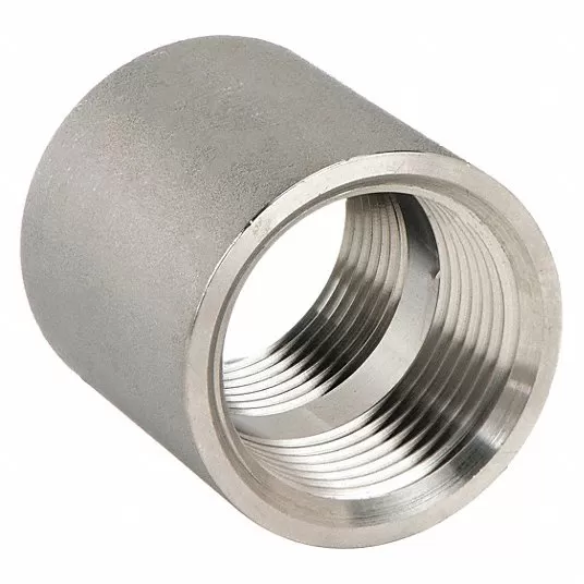 Coupling: 316 Stainless Steel, 1/2 in x 1/2 in Fitting Pipe Size, Female NPT x Female NPT, Class 150