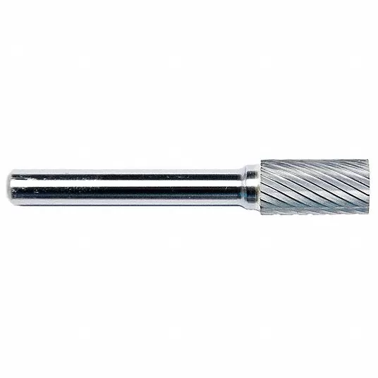 Cylinder Bur SA, Single Cut, Shank Dia. 1/4 Inch, Head Dia. 5/16 Inch, Length of Cut 3/4Inch