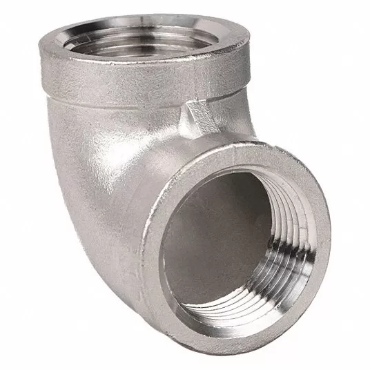 90° Elbow: 1 1/2Inch x 1 1/2Inch Fitting Pipe Size, 316 Stainless Steel, Female NPT x Female NPT