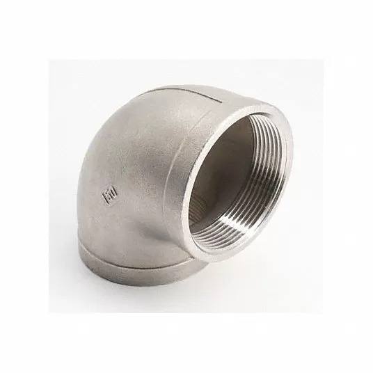 90° Elbow: 1/2Inch x 1/2Inch Fitting Pipe Size, 316 Stainless Steel, Female NPT x Female NPT