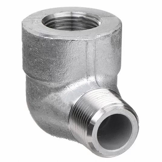 كوع, 90 درجة, مصنوع من الفولاذ المطروق, حجم الأنبوب 1/4 بوصة × 1/4 بوصة, NPT x NPT, الفئة 3000