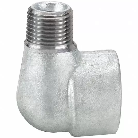 كوع 90 °, من الفولاذ المطروق, حجم الأنبوب 1/2 بوصة × 1/2 بوصة, NPT x NPT, الفئة 3000