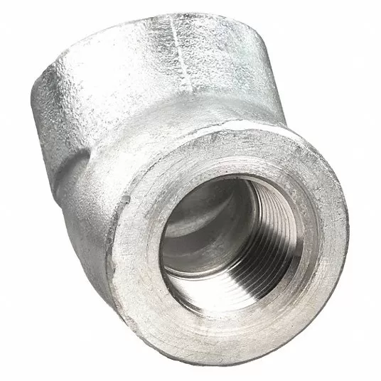 45 Degree Elbow: 2 x 2Inch, Forged Steel, Female NPT x Female NPT, Class 3000