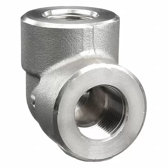 كوع 90 درجة, 304 ستانلس ستيل,مقاس الأنبوب المناسب 3/4 بوصة × 3/4 بوصة, داخلي NPT × داخلي NPT, الفئة 3000