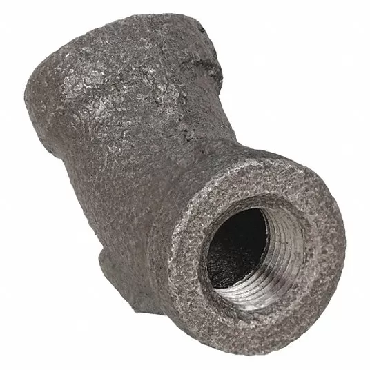 45° Elbow, Malleable Iron, 1/8Inch x 1/8Inch Pipe Size, Female NPT x Female NPT