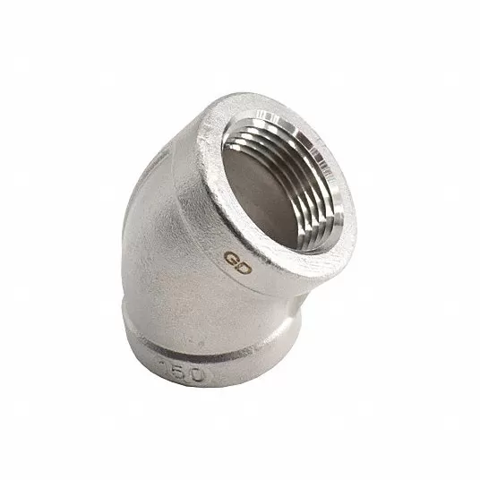 45° Elbow, 316 Stainless Steel, 1/2Inch x 1/2Inch Fitting Pipe Size, Female NPT x Female NPT