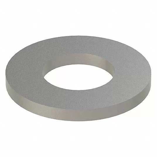 Stainless Steel Flat Washer, Plain Fastener Finish, Fits Bolt Sizes #12