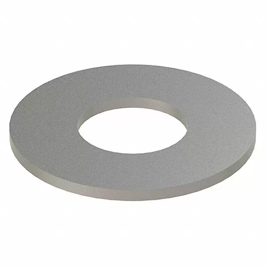Stainless Steel Flat Washer, Plain Fastener Finish, Fits Bolt Sizes 1/2 in, Silver
