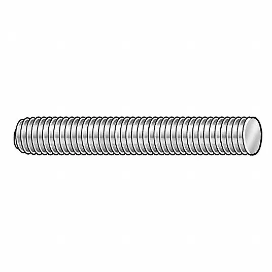 Fully Threaded Stud, Steel, Grade B7, 1-1/4