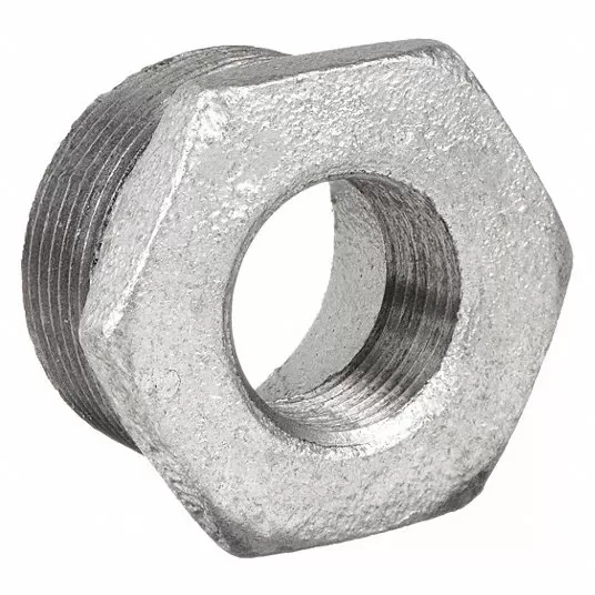 جلبة سداسية,حديد مرن, حجم الأنبوب 2 × 3/4 بوصة, NPT x NPT, الفئة 150
