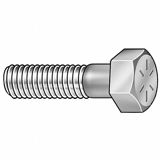 1/4Inch-20, Hex Head Cap Screw, 1 1/4Inch Fastener Length, Grade 8 Steel, PK 10