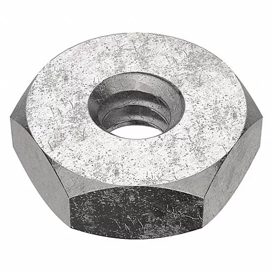 Hex Nut, Machine Screw Nut, Stainless Steel, 18-8, Plain, #6-32 Dia./Thread Size, Right Hand