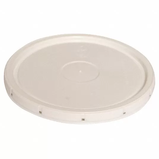 Plastic Pail Lid, White, Round, For 34A231, 34A232