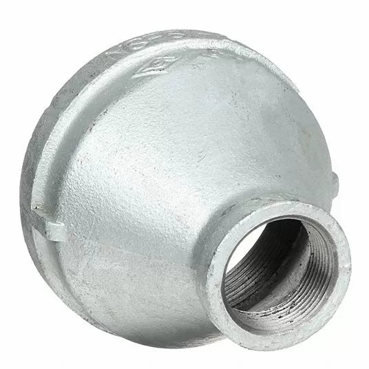 Galvanized Malleable Iron Reducer Coupling, 4 Inch x 1 Inch, FNPT