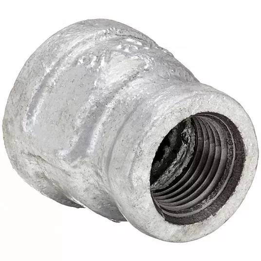 Reducing Coupling, Malleable Iron, 1Inch x 1/2Inch Pipe Size, NPT x NPT, Class 150