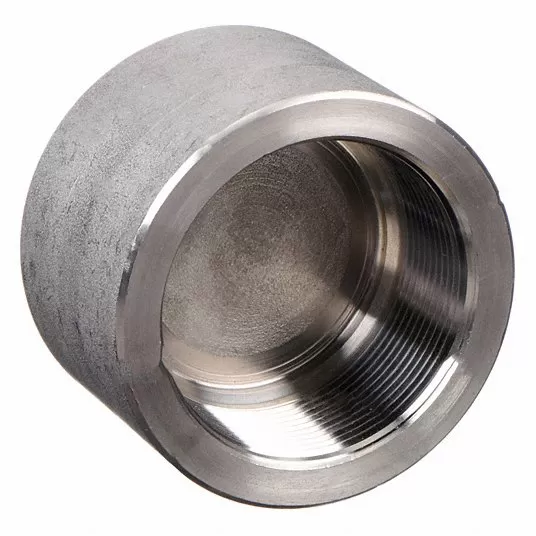 غطاء دائري, 316L من ستانلس ستيل, حجم الأنبوب المناسب 3/8 بوصة, داخلي NPT, الفئة 3000, الطول الإجمالي 1 بوصة