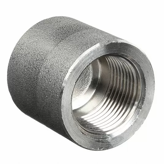 Round Cap, 316L Stainless Steel, 1Inch Fitting Pipe Size, Female NPT, Class 3000, 1 5/8Inch Overall Lg