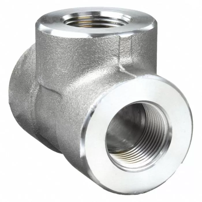 Tee, Forged Steel, 1Inch x 1Inch x 1Inch Fitting Pipe Size, Class 3000