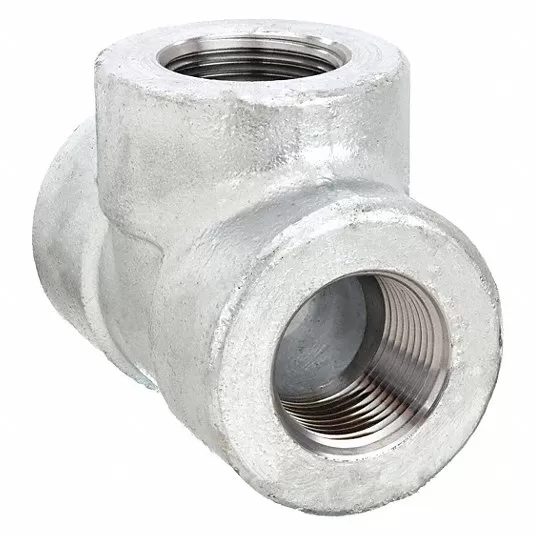 وصلة ذات 3 أفرع, من الفولاذ المطروق,حجم الأنبوب 2 بوصة × 2 بوصة × 2 بوصة, NPT x NPT x NPT, الفئة 3000