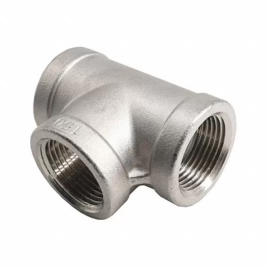 Tee, 316 Stainless Steel, 1 in x 1 in x 1 in Fitting Pipe Size, Female NPT x Female NPT x Female NPT