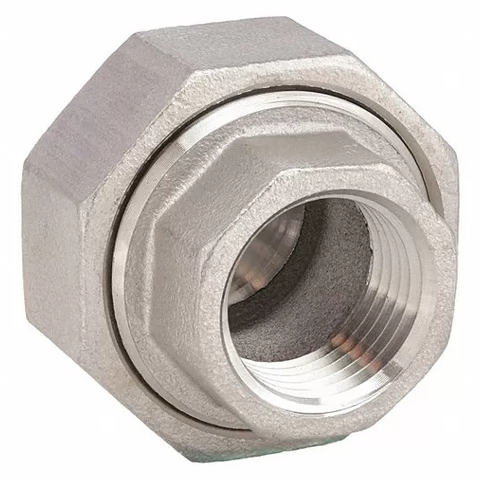 Union, 316 Stainless Steel, 1/4 in x 1/4 in Fitting Pipe Size, Female NPT x Female NPT, Class 150