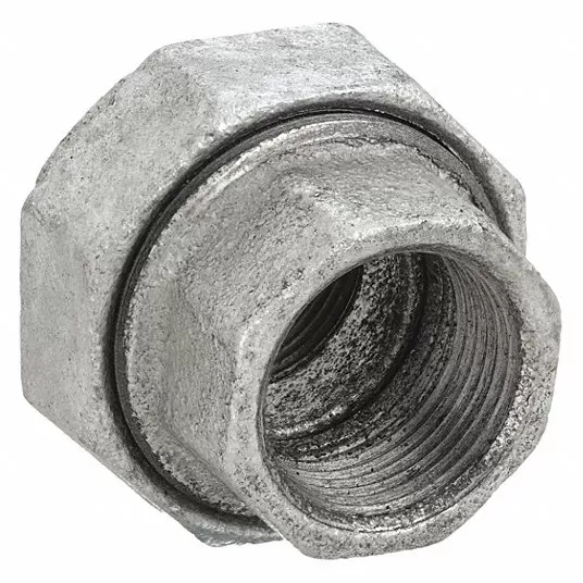 Union, Malleable Iron, 3/8Inch x 3/8Inch Pipe Size, NPT x NPT, Class 150