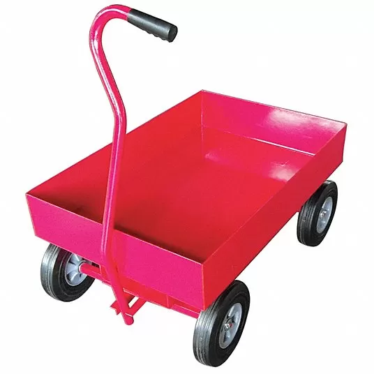 Wagon Truck with Lipped Metal Deck, Solid, 1,000 lb Load Capacity