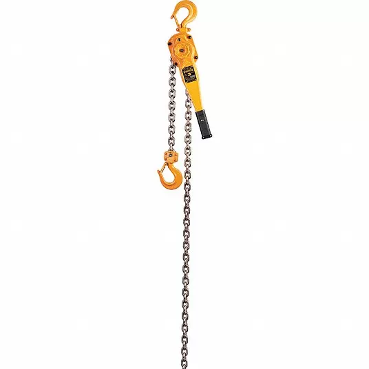 Lever Chain Hoist, 6,000 lb Load Capacity, 10 ft Hoist Lift, 1 1/2 in Hook Opening1TAJ9