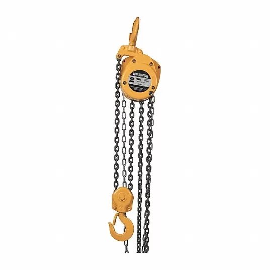 Manual Chain Hoist, 4,000 lb Load Capacity, 10 ft Hoist Lift, 1 3/8 in Hook Opening