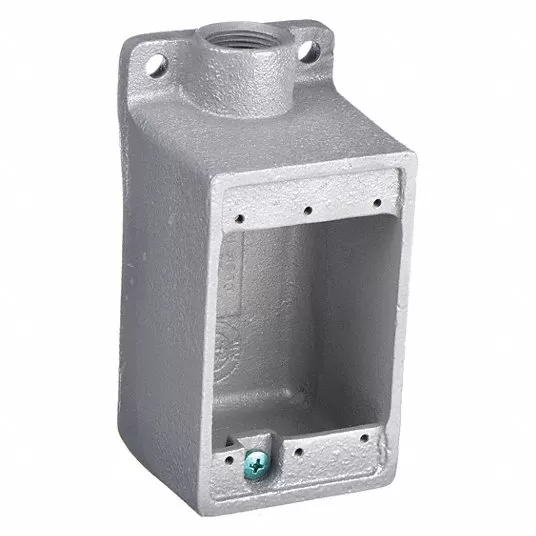 Weatherproof Electrical Box, Malleable Iron, 28 cu.in