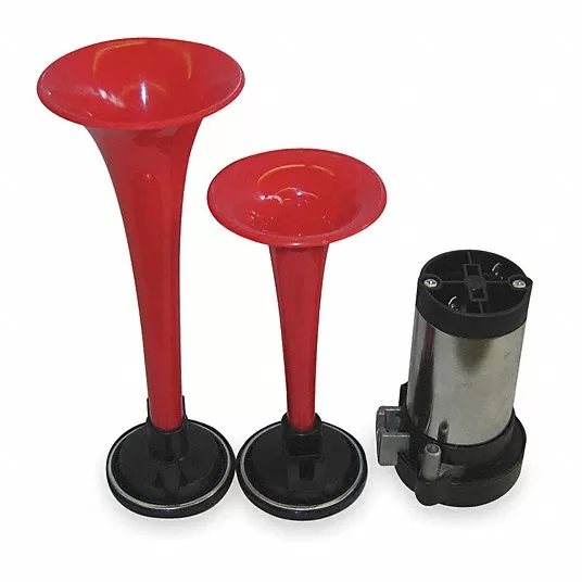 WOLO, Dual Trumpet Horn, Air, Red, Under-Hood