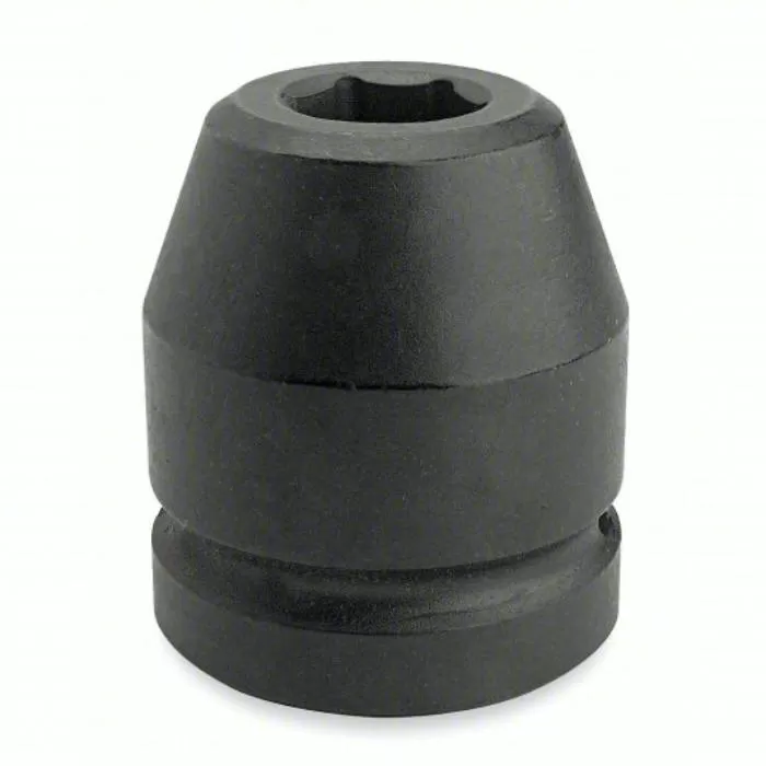 Impact Socket, 1 1/2 inch Drive Size, 2 15/16 inch Socket Size, 6-Point, Standard, Black Oxide