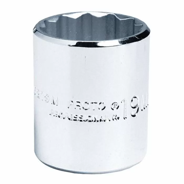 Socket, 3/8 inch Drive Size, 20 mm Socket Size, 12-Point, Alloy Steel, Standard Depth, Chrome Finish