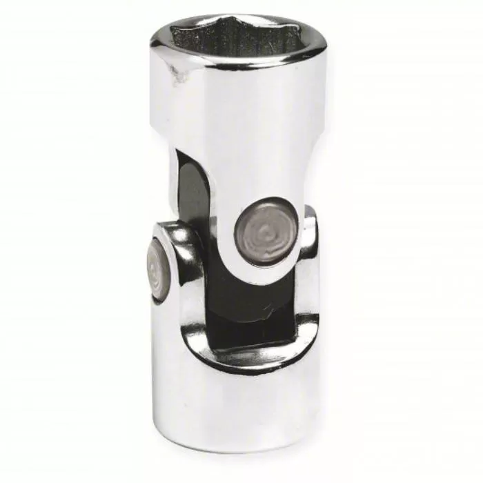 Flex Socket, 3/8 inch Drive Size, 5/8 inch Socket Size, 12-Point, Alloy Steel, Standard Depth, Chrome Finish